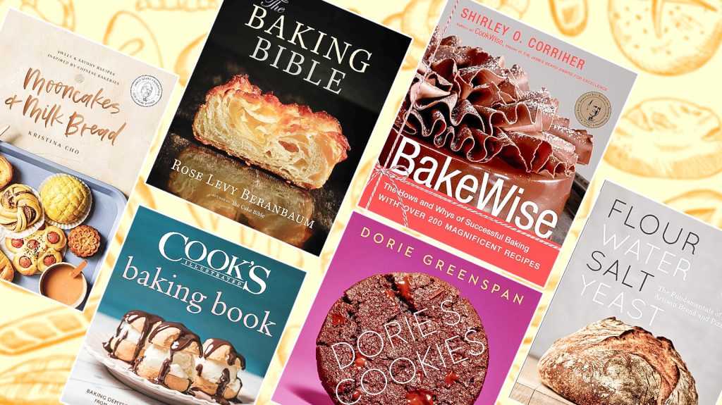 Baking books covering techniques and recipes